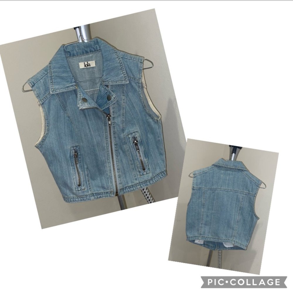 LOLA women's denim vest, NWOT
